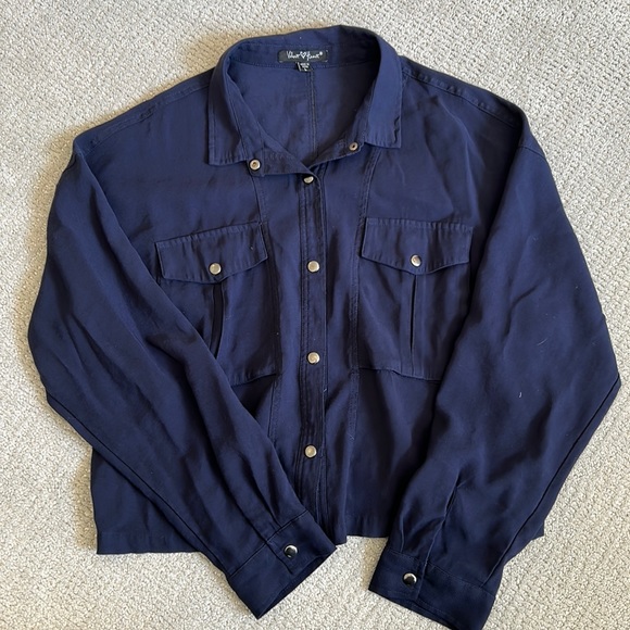 Velvet Heart Navy Jacket - Picture 1 of 8